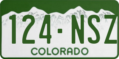 CO license plate 124NSZ