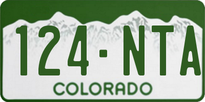 CO license plate 124NTA