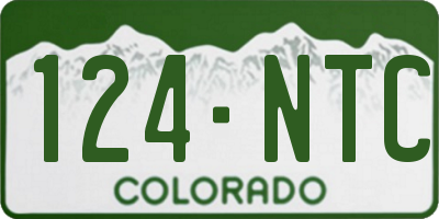 CO license plate 124NTC