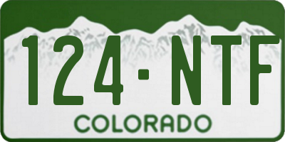 CO license plate 124NTF
