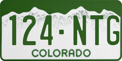CO license plate 124NTG