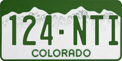 CO license plate 124NTI