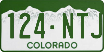 CO license plate 124NTJ