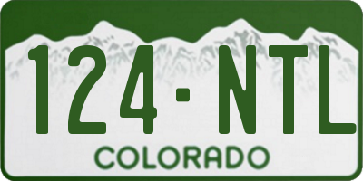 CO license plate 124NTL