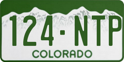 CO license plate 124NTP