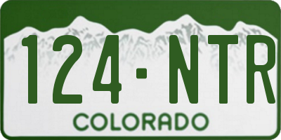 CO license plate 124NTR