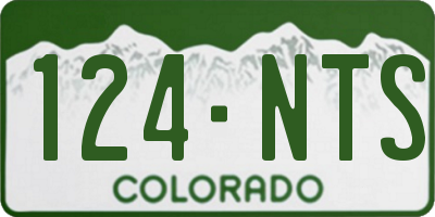 CO license plate 124NTS