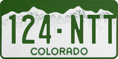 CO license plate 124NTT