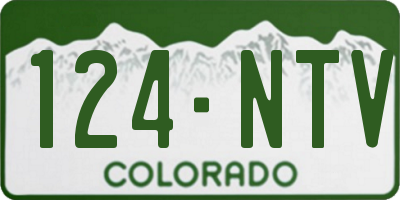 CO license plate 124NTV