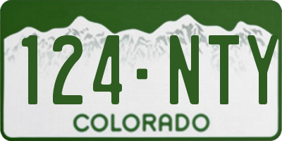 CO license plate 124NTY