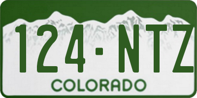 CO license plate 124NTZ