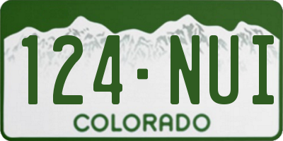 CO license plate 124NUI