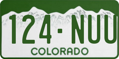 CO license plate 124NUU