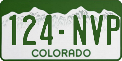 CO license plate 124NVP