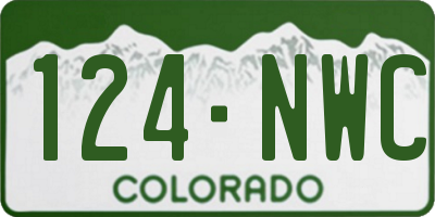 CO license plate 124NWC