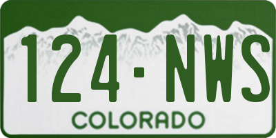 CO license plate 124NWS