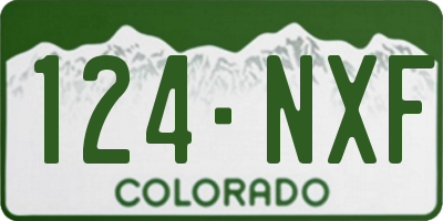 CO license plate 124NXF