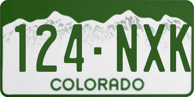 CO license plate 124NXK