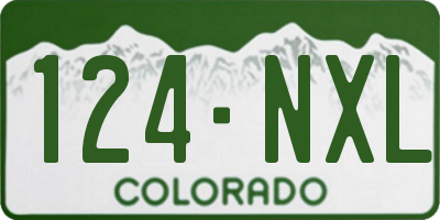 CO license plate 124NXL