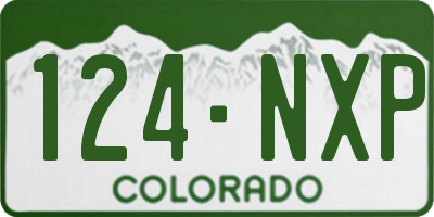 CO license plate 124NXP