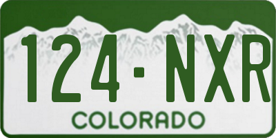 CO license plate 124NXR