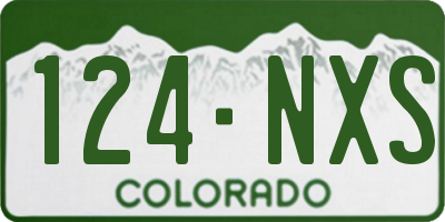 CO license plate 124NXS