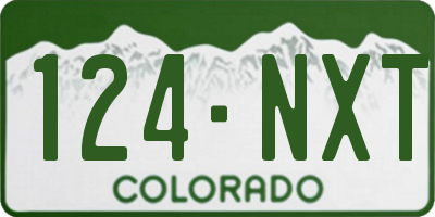 CO license plate 124NXT