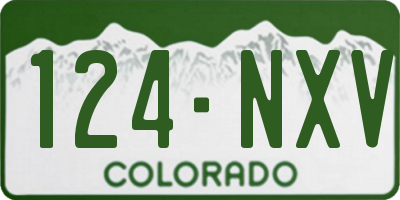 CO license plate 124NXV