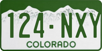CO license plate 124NXY