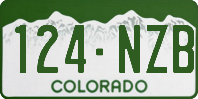 CO license plate 124NZB