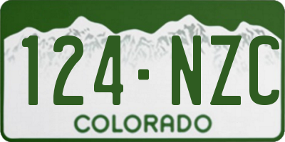 CO license plate 124NZC