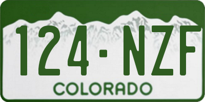 CO license plate 124NZF