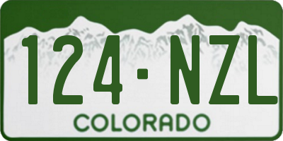 CO license plate 124NZL