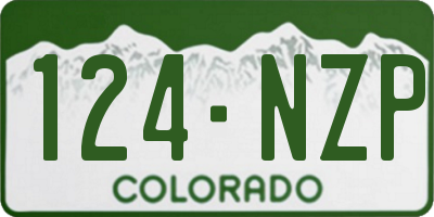 CO license plate 124NZP