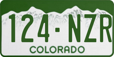 CO license plate 124NZR