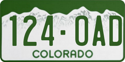 CO license plate 124OAD