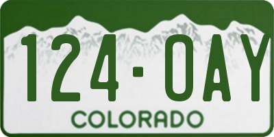 CO license plate 124OAY