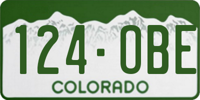 CO license plate 124OBE