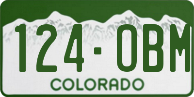 CO license plate 124OBM