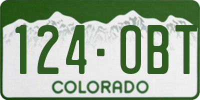CO license plate 124OBT
