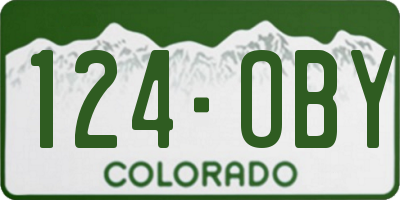CO license plate 124OBY