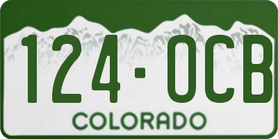 CO license plate 124OCB