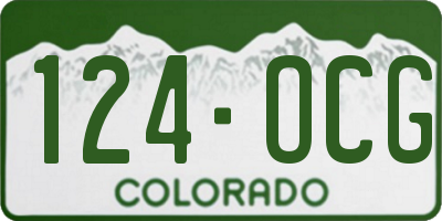 CO license plate 124OCG