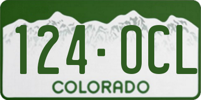CO license plate 124OCL