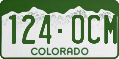 CO license plate 124OCM