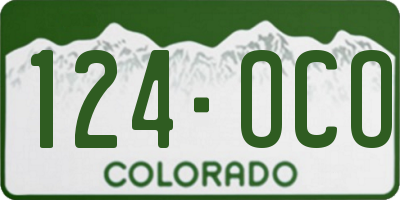 CO license plate 124OCO