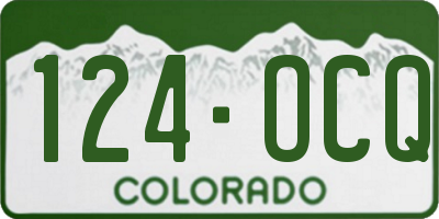 CO license plate 124OCQ