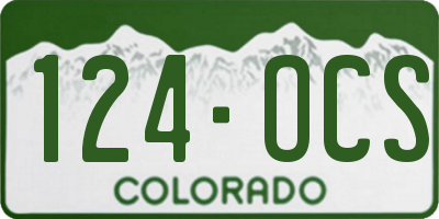 CO license plate 124OCS