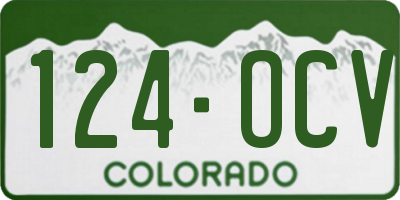 CO license plate 124OCV