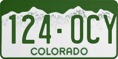 CO license plate 124OCY